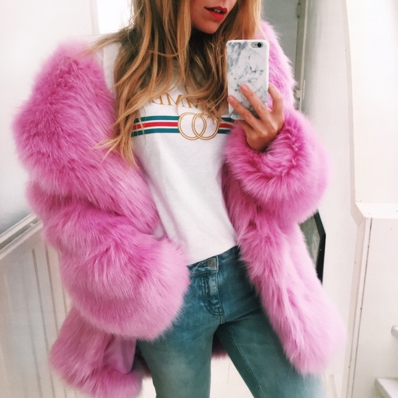 Faux Fur Jacket Purplepink | Poshmark